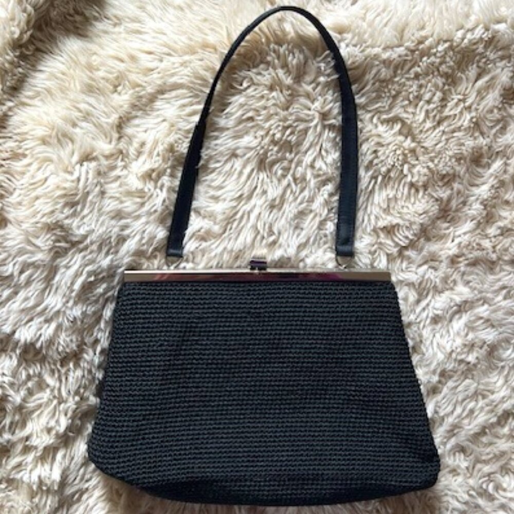 The Sak  Black Crochet Handbag / Small Shoulder Bag